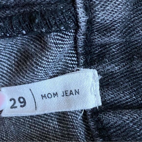 PacSun Mom Jeans Ripped Faded Black 29 High Rise Distressed - Picture 4 of 11